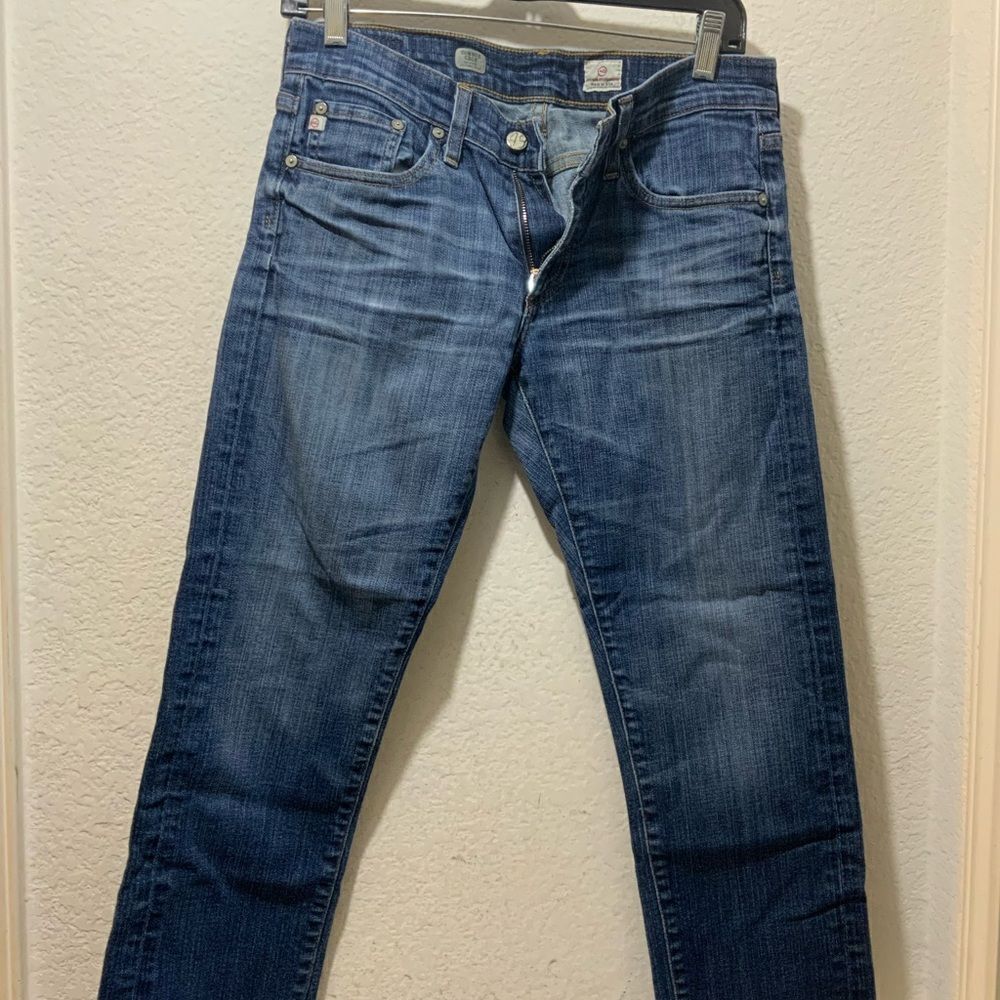 AG ADRIANO GOLDSCHMIED- Women’s Medium Wash Tomboy Crop Jean, Size 27 - Picture 2 of 8
